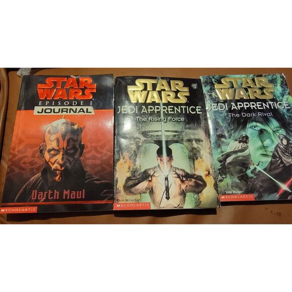 Lot Of 3 Star Wars Books Darth Maul Journal Dark Rival Rising Force Scholastic - Picture 1 of 10